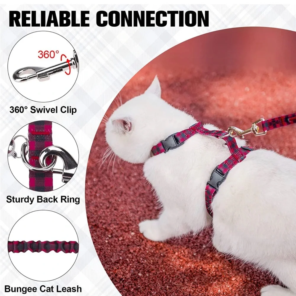 NEW Cat Harness & Leash Set Escape Proof Kitten Soft Adjustable Vest Harnesses